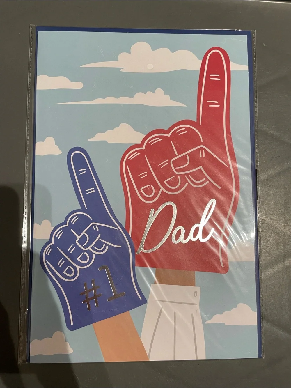 Jumbo Greeting Card 8”x12” With Envelope “#1 Dad” New